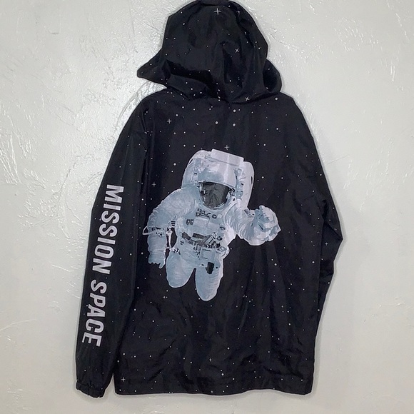 NASA Space Center Mission Space full zipper lightweight windbreaker SZ Large EUC - Picture 2 of 14